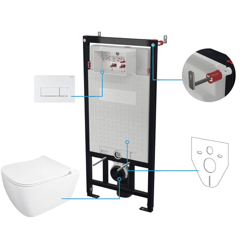 Set WC, îngropat, 6 în 1, Deante