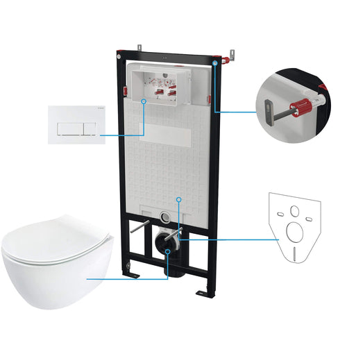 Set WC, îngropat, 6 în 1, Deante