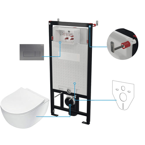 Set WC, îngropat, 6 în 1, Deante