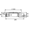 Sifon pardoseala Tece Drainpoint cu inaltator, 1 iesire D 50 mm, 1 intrare D 40 mm grossmann