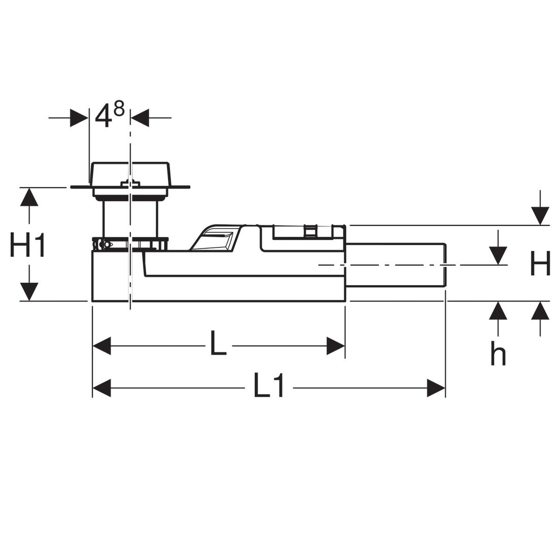 SET INSTALARE PENTRU CANAL DUS CLEANLINE H 6.5-9CM 0.4L/S CAL. I