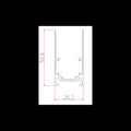 SINA DE 2 METRI APLICAT PENTRU PROIECTOARE MAGNETIC NEGRU