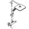 Sistem de dus Grohe Tempesta Cube 250, aparent, termostat, 250 mm, 1 functie, crom, 26689001