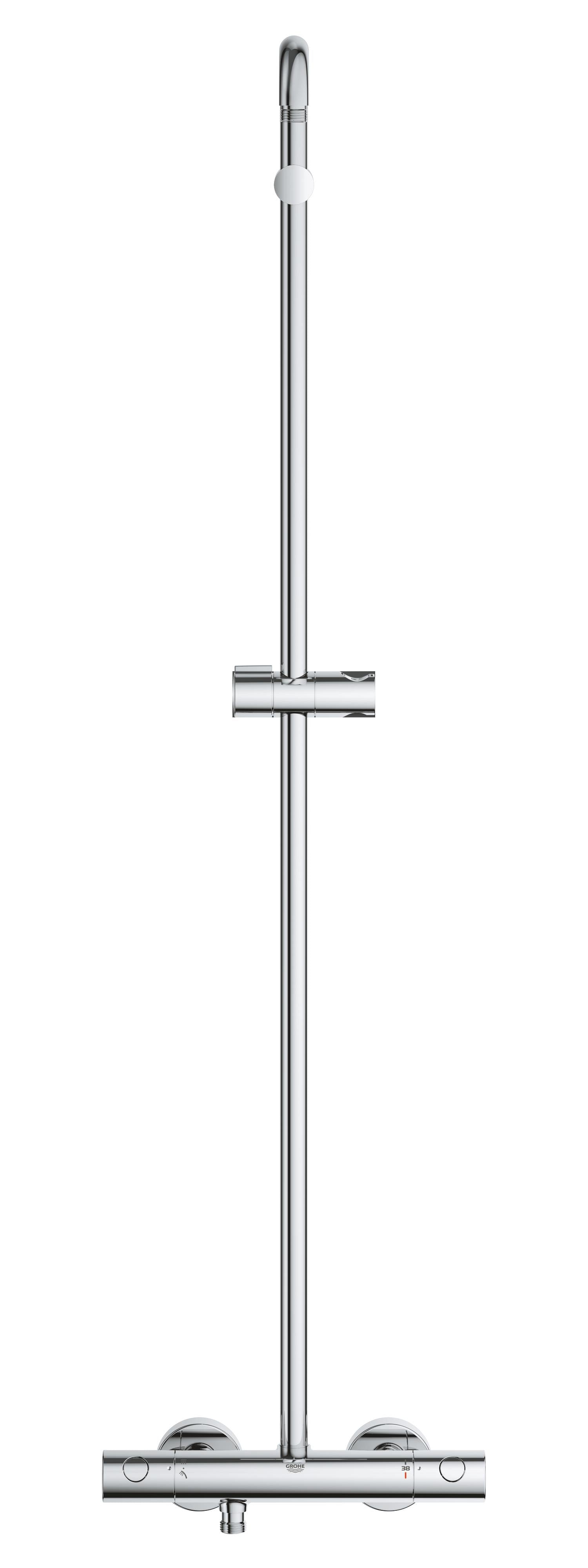 Sistem de dus Grohe Tempesta Cube 250, aparent, termostat, 250 mm, 1 functie, crom, 26689001