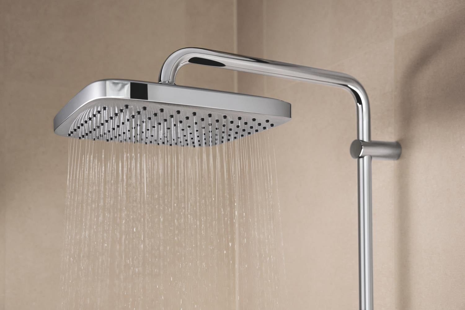 Sistem de dus Grohe Vitalio Cube 250, aparent, termostat, 250 mm, 1 functie, crom, 26696001