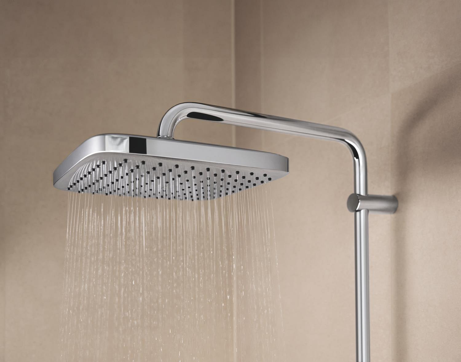Sistem de dus Grohe Vitalio Cube 250, aparent, termostat, 250 mm, 1 functie, crom, 26696001