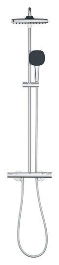 Sistem de dus Grohe Vitalio Cube 250, aparent, termostat, 250 mm, 1 functie, crom, 26696001