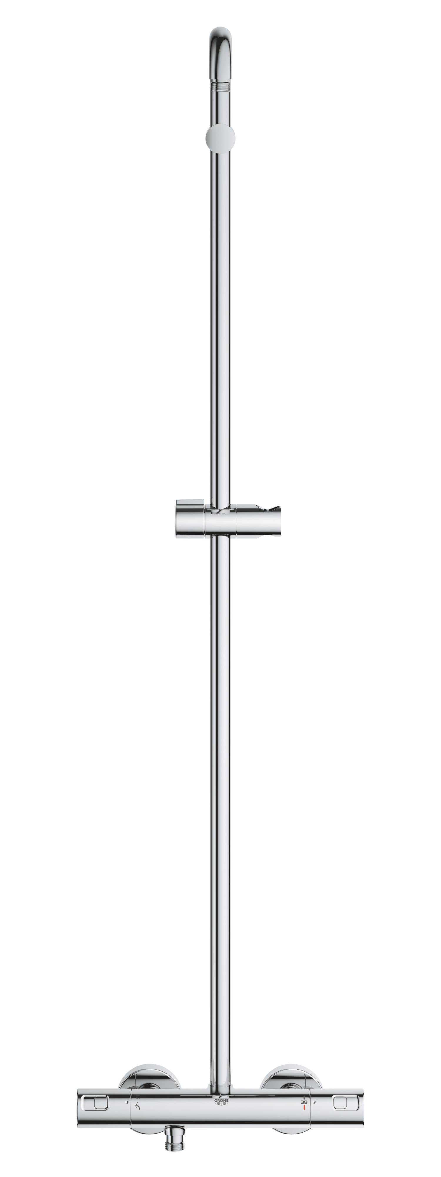 Sistem de dus Grohe Vitalio Cube 250, aparent, termostat, 250 mm, 1 functie, crom, 26696001