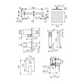 Sistem dus 6 in 1 Brina cu baterie incastrata, finisaj crom lucios Fdesign - imagine 5