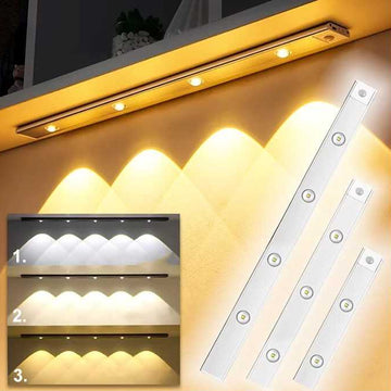 Spot Led Cu Senzor De Miscare 40cm 5v 3 Functii Lumina Calda/Rece/Neutra Usor De Instalat, Magnetic