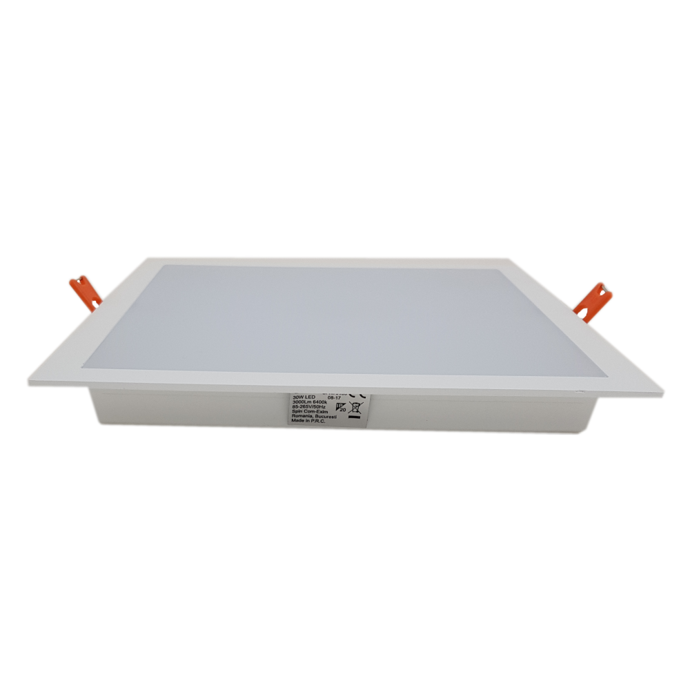 Spot Led Slim 225X225mm, 30W=200W, 6400K, lumina rece