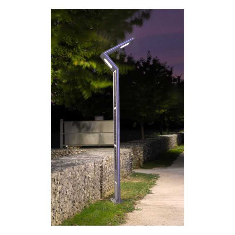Stalp de gradina Solar FSL 3 Metri IP65 60W 4000K Autonomie 48 de Ore