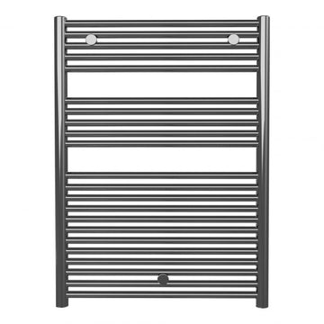 Calorifer baie portprosop decorativ inox latime SUNNY ROUND + kit (disponibil pe baza de comanda la furnizor)