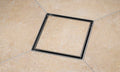Inalțator cu grila Tece drainpoint S din otel inoxidabil, 150 x150 mm, design plate, 3660011 grossmann