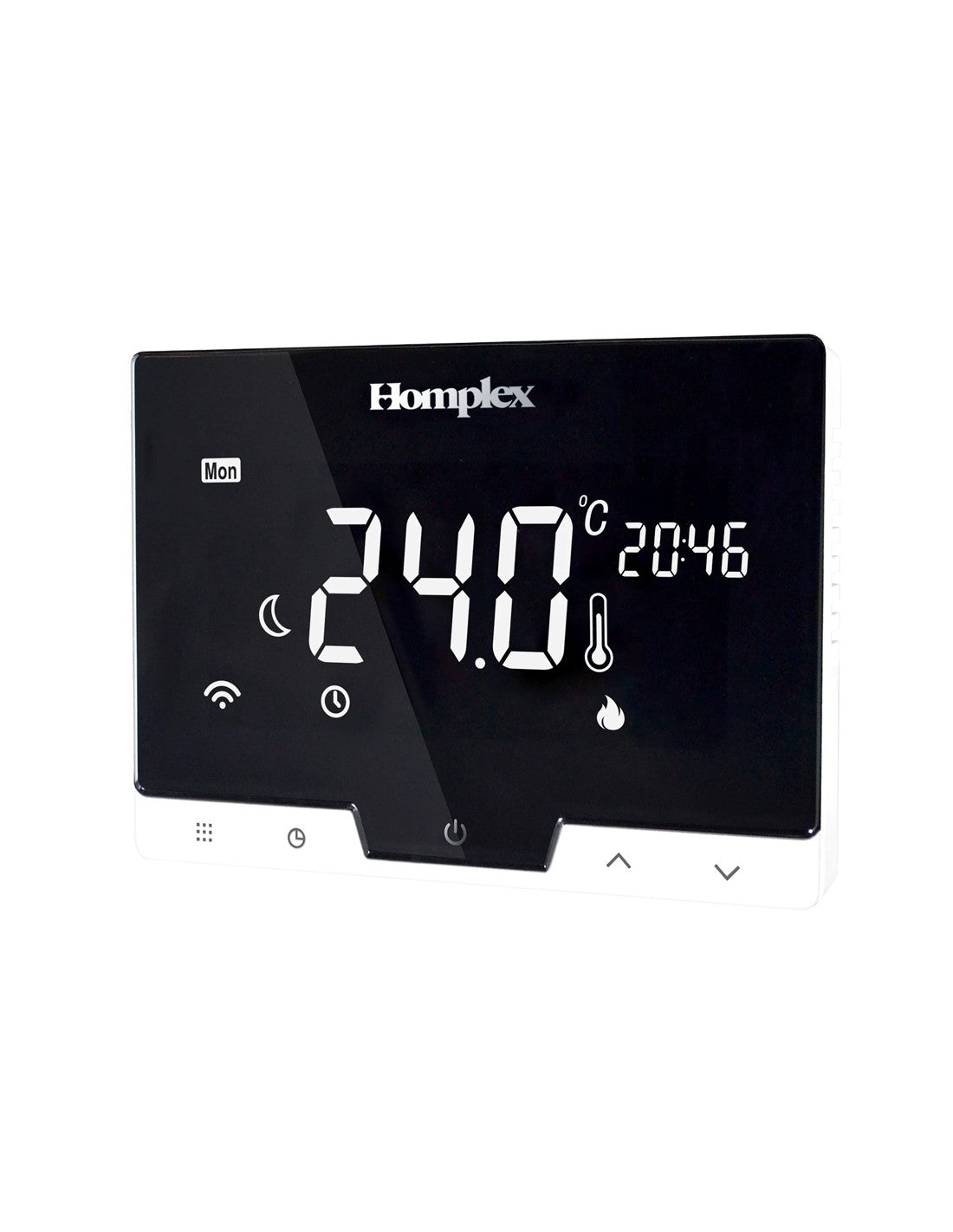 Termostat inteligent wireless Homplex 19 negru programabil pentru centrala