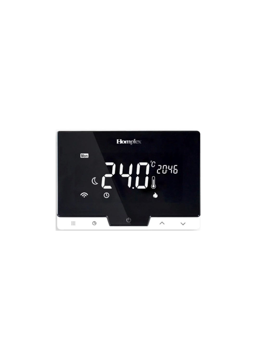 Termostat inteligent wireless Homplex 19 negru programabil pentru centrala