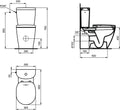 Vas wc pe pardoseala Ideal Standard Connect, cu functie de bideu, alb