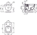 Vas wc suspendat Ideal Standard Tesi RimLess+ 53 x 36 cm, alb