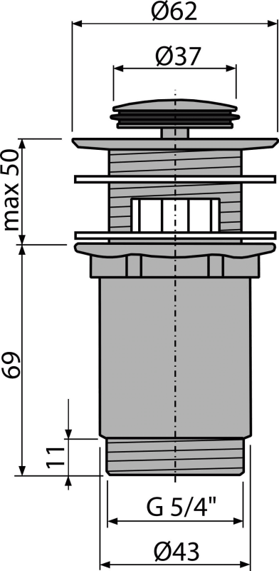 LAVOAR URBAN DIAM. 45 CM FARA PREAPLIN, ALB MAT