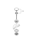 Ventil lavoar push to open Grohe 65807GN0, G1 1/4'', lungime ajustabila, mat, auriu