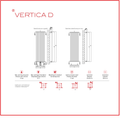 CALORIFER VERTICA D 1800*4 (175) RAL 9010 + KIT White Radox 9010 - imagine 4