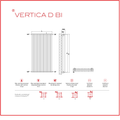CALORIFER VERTICA D BI 060/081 RAL 9010 + KIT White Radox 9010 - imagine 4