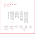 Calorifer baie portprosop decorativ cromat 565/860 mm VULCAN NV FLEXI (include kit de instalare) Radox - imagine 4